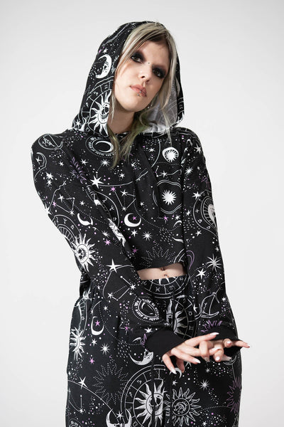 Galaxy crop hotsell top hoodie