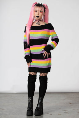 Good Vibes Knit Sweater Dress Resurrect