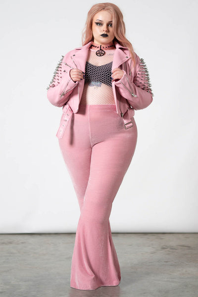 Clothing Pink Velvet Bell Bottoms Moondance Bell Bottoms [PASTEL