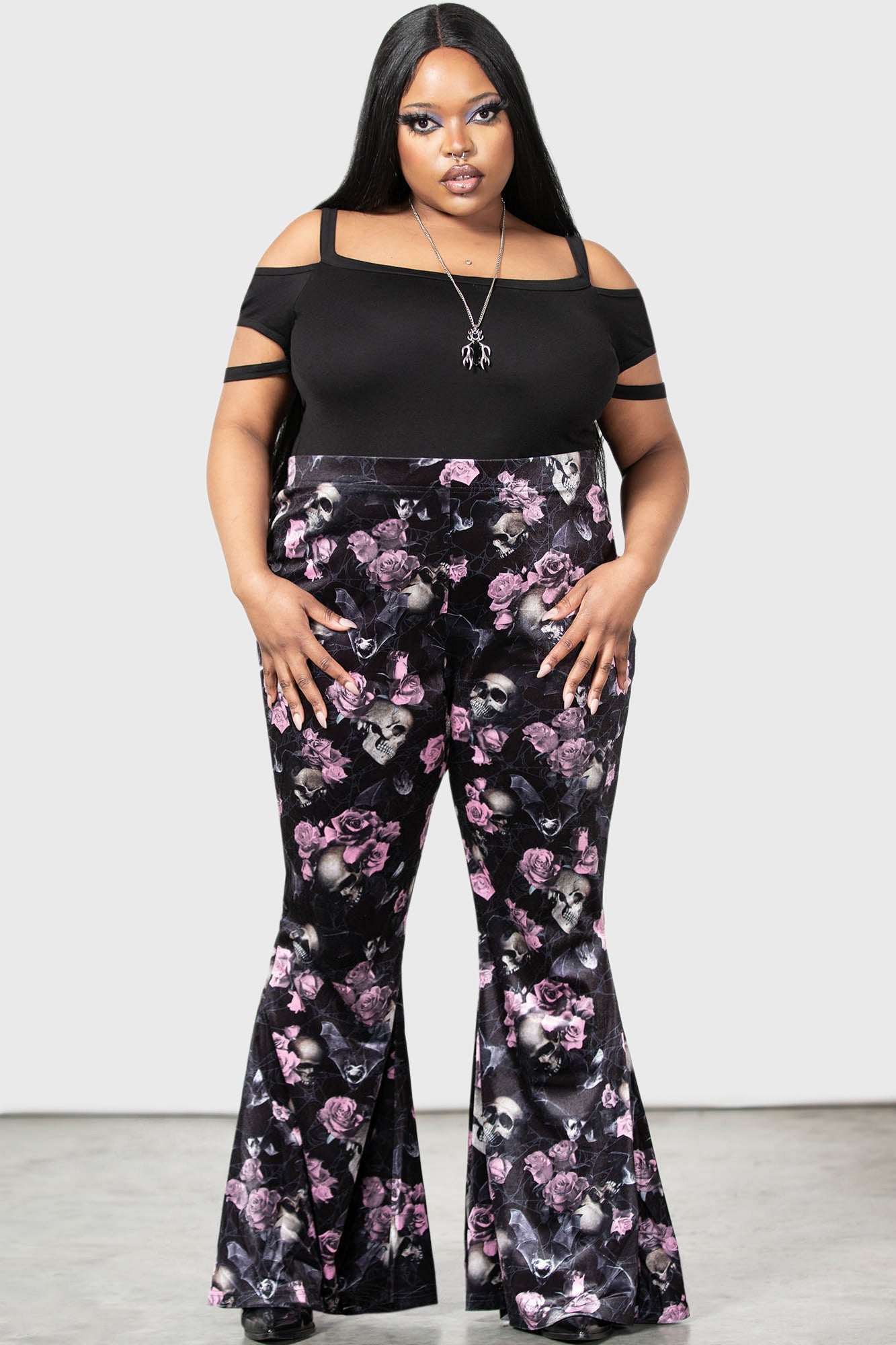 Moondance Velvet Bell Bottoms [RUBY] [PLUS]