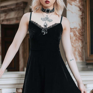 Moonstruck Velvet Skater Dress [B]