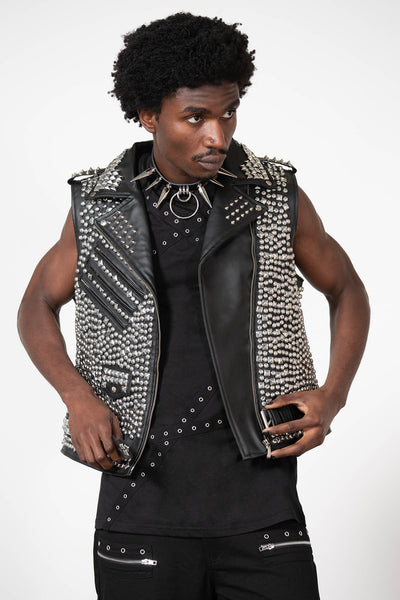 Overload II Leather Vest [FAUX LEATHER]