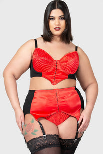 Scarlet Webutant Garter Belt [PLUS]