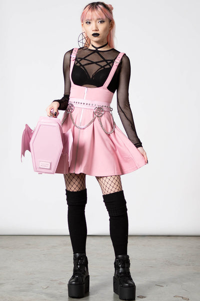 Pink suspender outlet dress