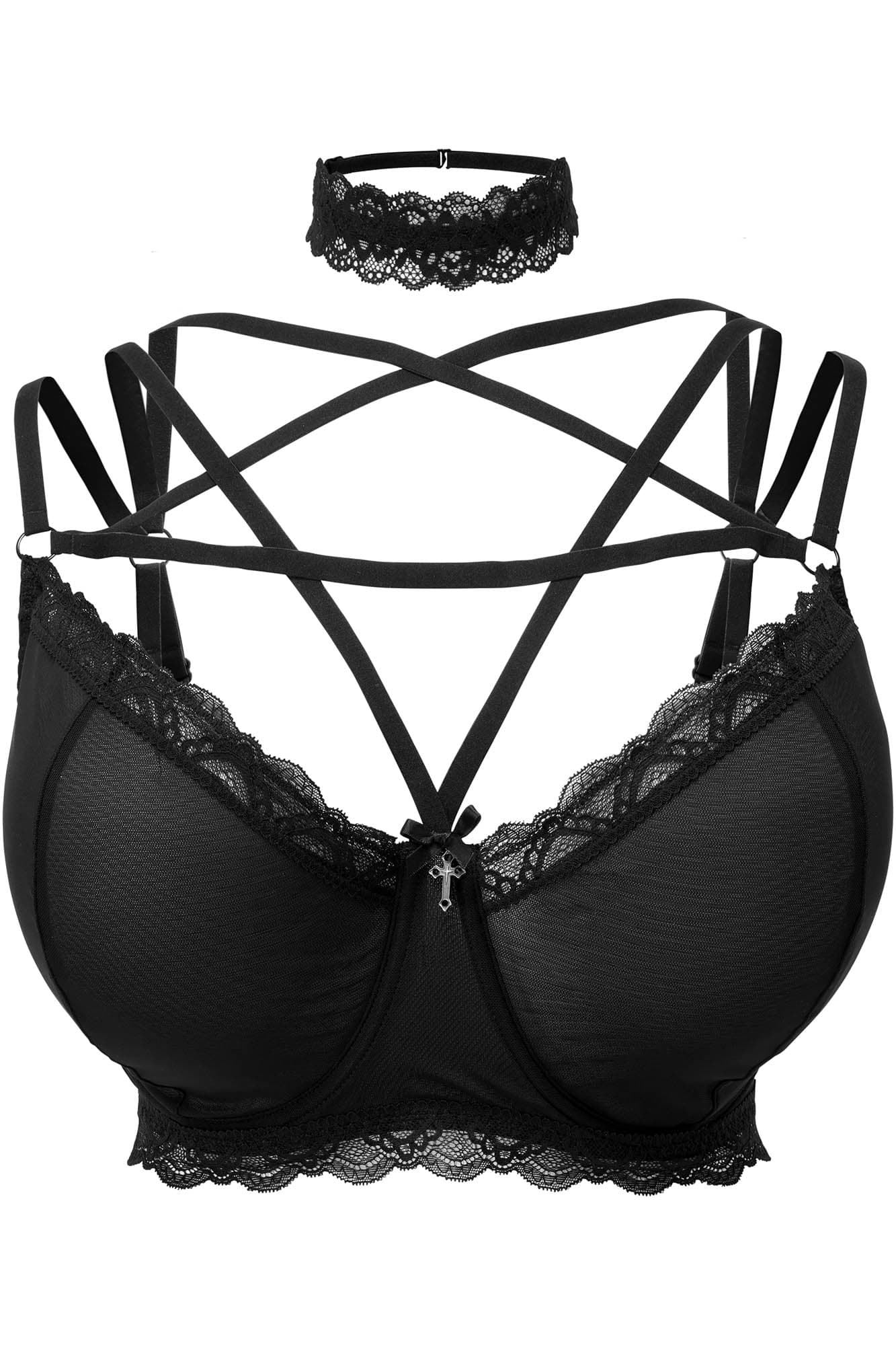 Sheer Evil Black Bra - Killstar