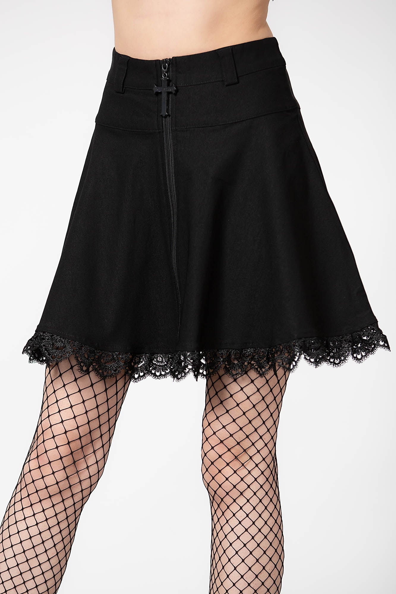 Black High Rise Mini Skirt